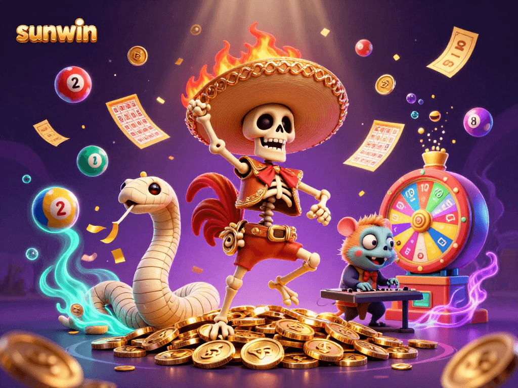 Win exciting lotteries on sunwin with vibrant characters and thrilling game elements
