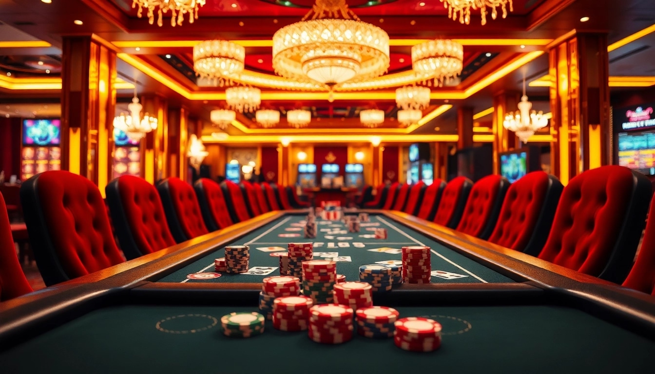 Gagnez au casino en ligne retrait instantané sur une table de poker animée.