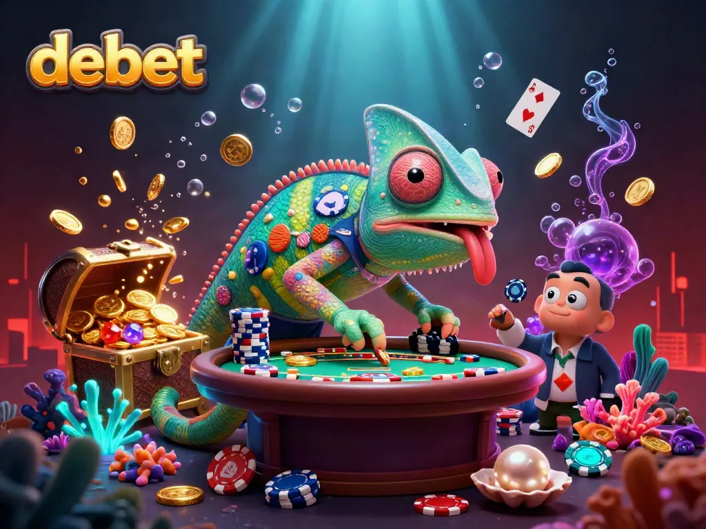 Engage in thrilling gameplay at debet casino with a vibrant chameleon owner and dynamic gaming elements.