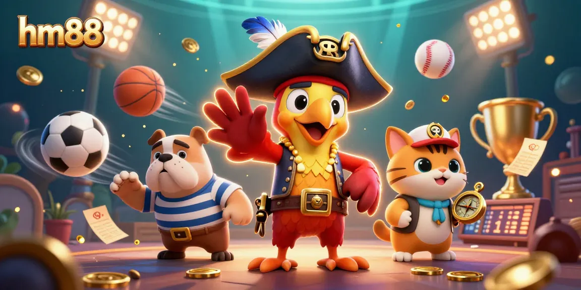 Experience the thrill of hm88 gaming with dynamic pirate scenes filled with sports elements and excitement.