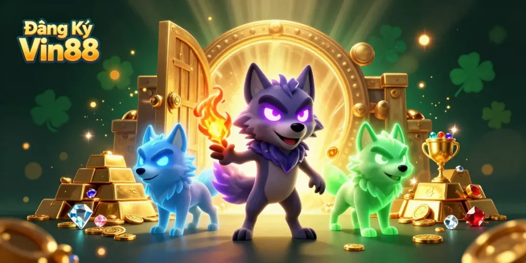 Engage in Đăng Ký Vin88 for thrilling online casino adventures with captivating spectral wolves and treasures.
