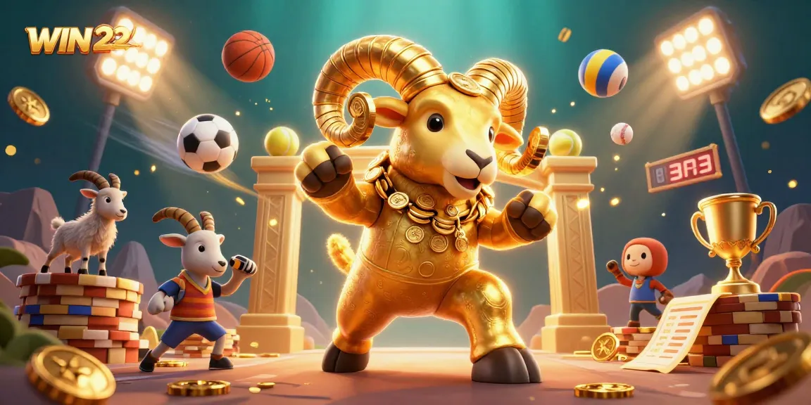 Experience the thrill of WIN222 with dynamic sports elements and gaming excitement in a vibrant casino setting