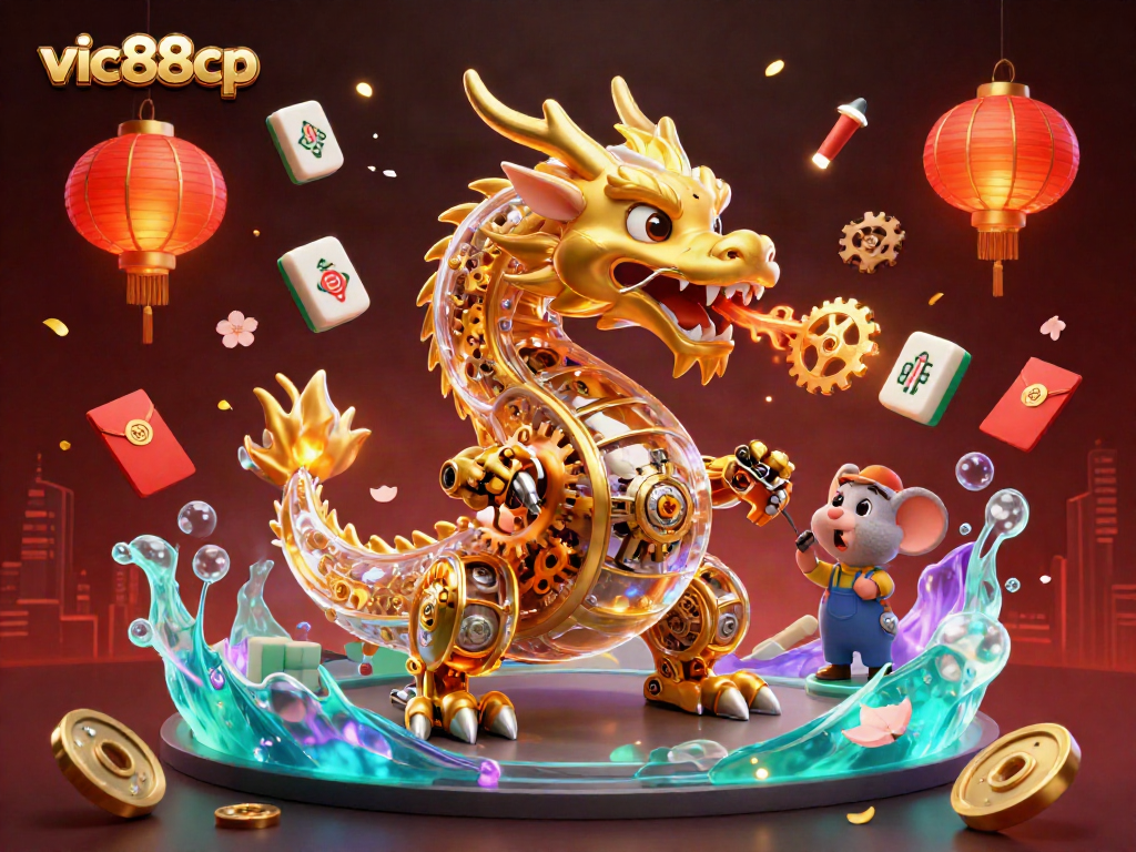 Experience the thrilling vic88cp dragon and engineer scene amidst casino elements.