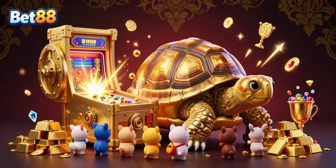 Experience thrilling gameplay at Bet88 with a unique 3D illustration showcasing an interactive casino atmosphere.