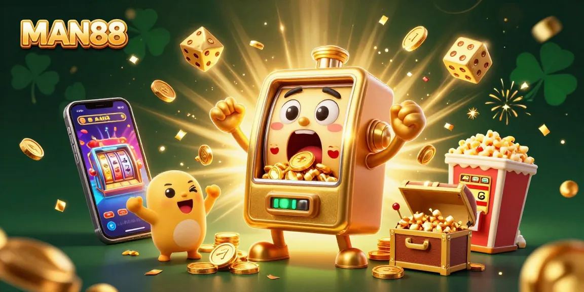 Experience the excitement with MAN88's jackpot slot machines bursting with coins!