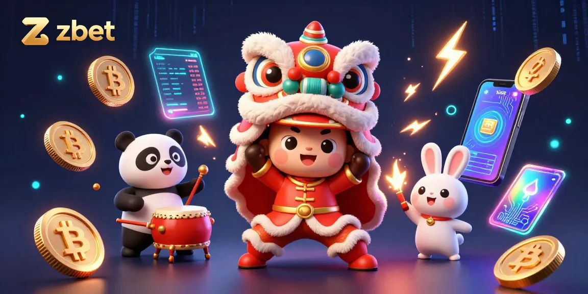 Join the festivities with zbet's vibrant Chinese New Year casino scene featuring crypto themes.