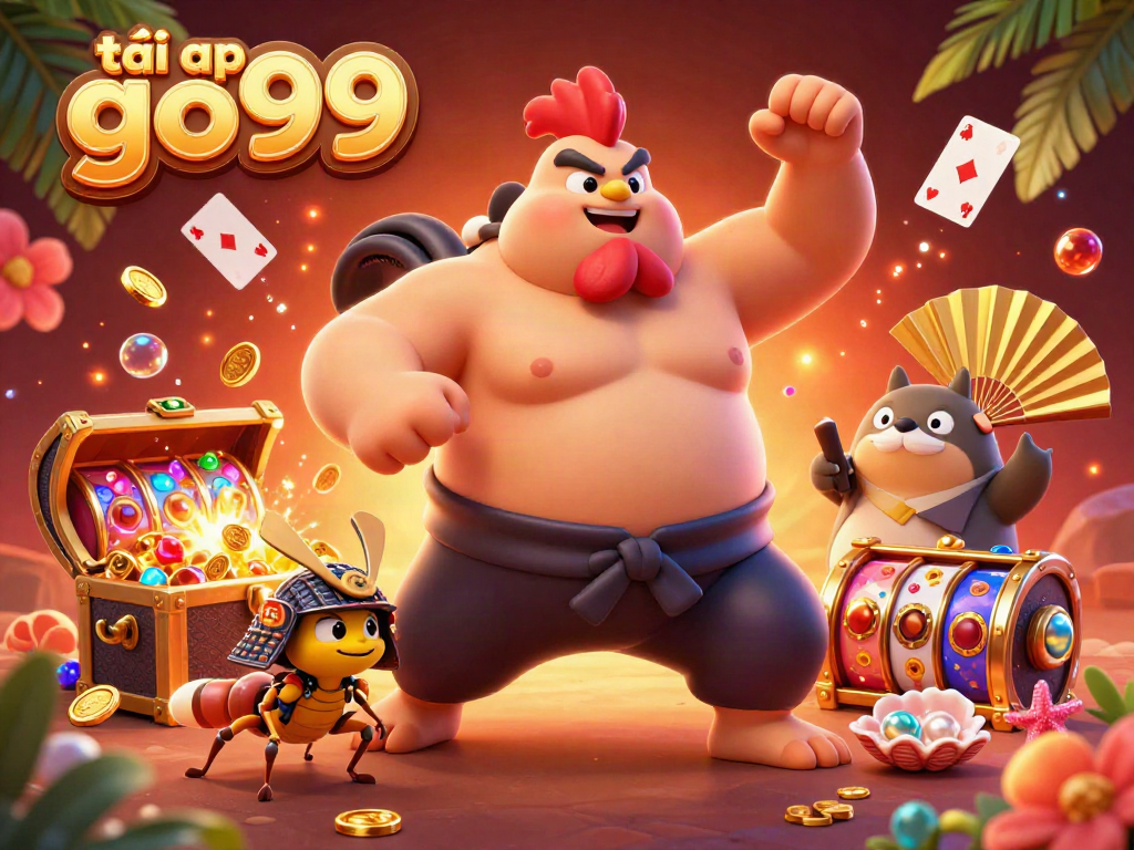 Experience the thrill of gaming with tải app go99, featuring vibrant characters and dynamic casino elements.
