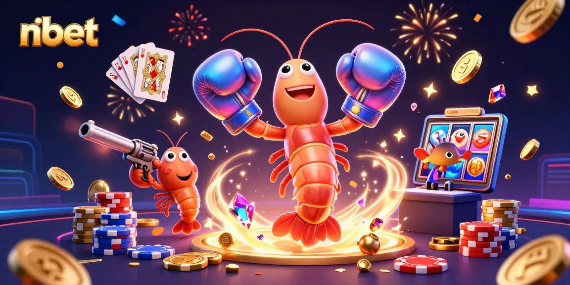 Experience thrilling action with nbet's vibrant casino illustration featuring lively shrimp and poker elements.