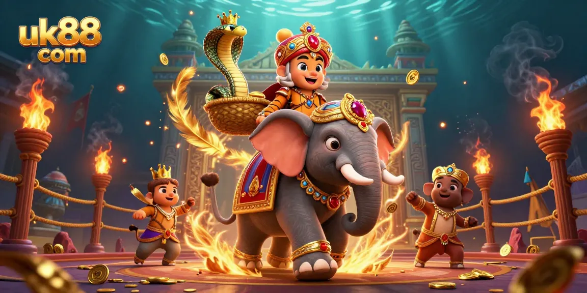 Engage in vibrant gameplay at uk88 com with a majestic maharaja tiger in a captivating casino scene.