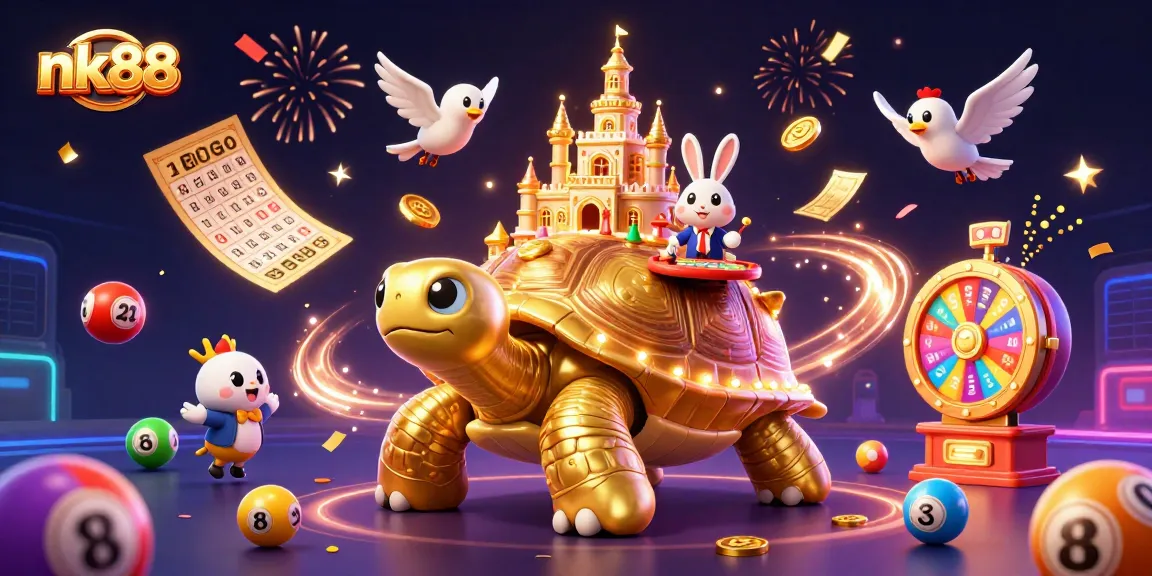 Experience thrilling gambling action at nk88 with colorful casino elements, prizes, and excitement.