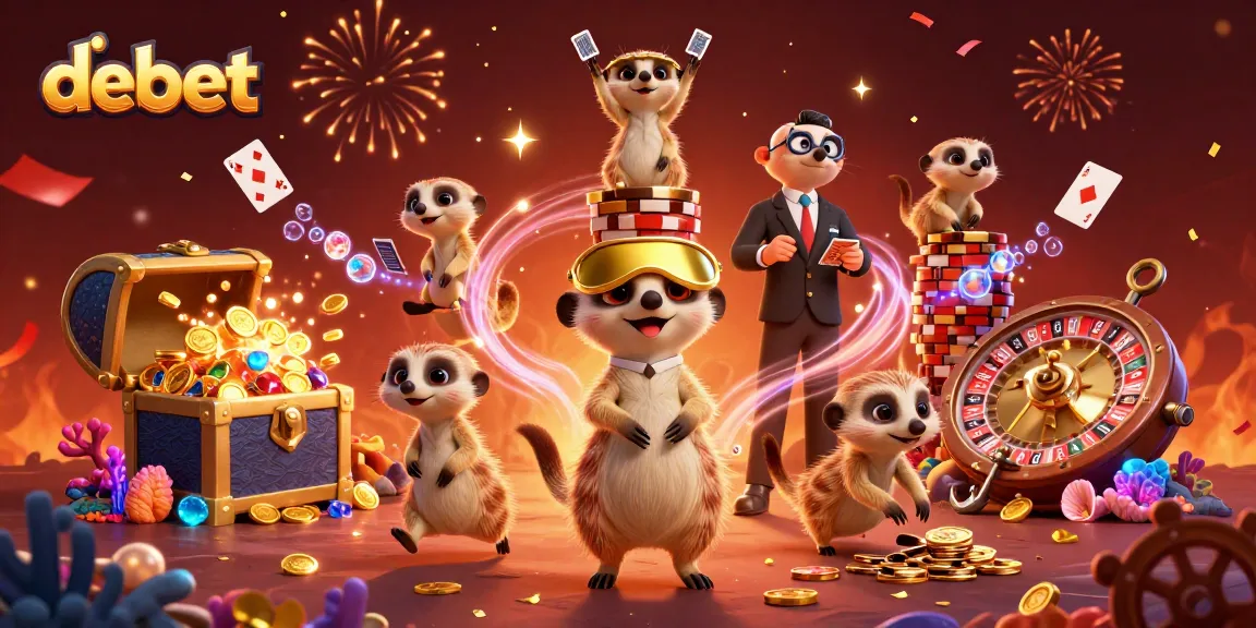 Experience the thrill of debet with meerkats orchestrating a vibrant casino operation.