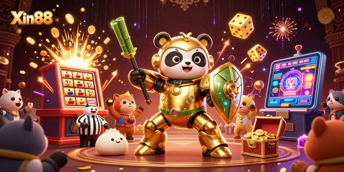 Experience thrilling jackpots and games at Xin88, featuring a dynamic 3D scene with vibrant casino action.