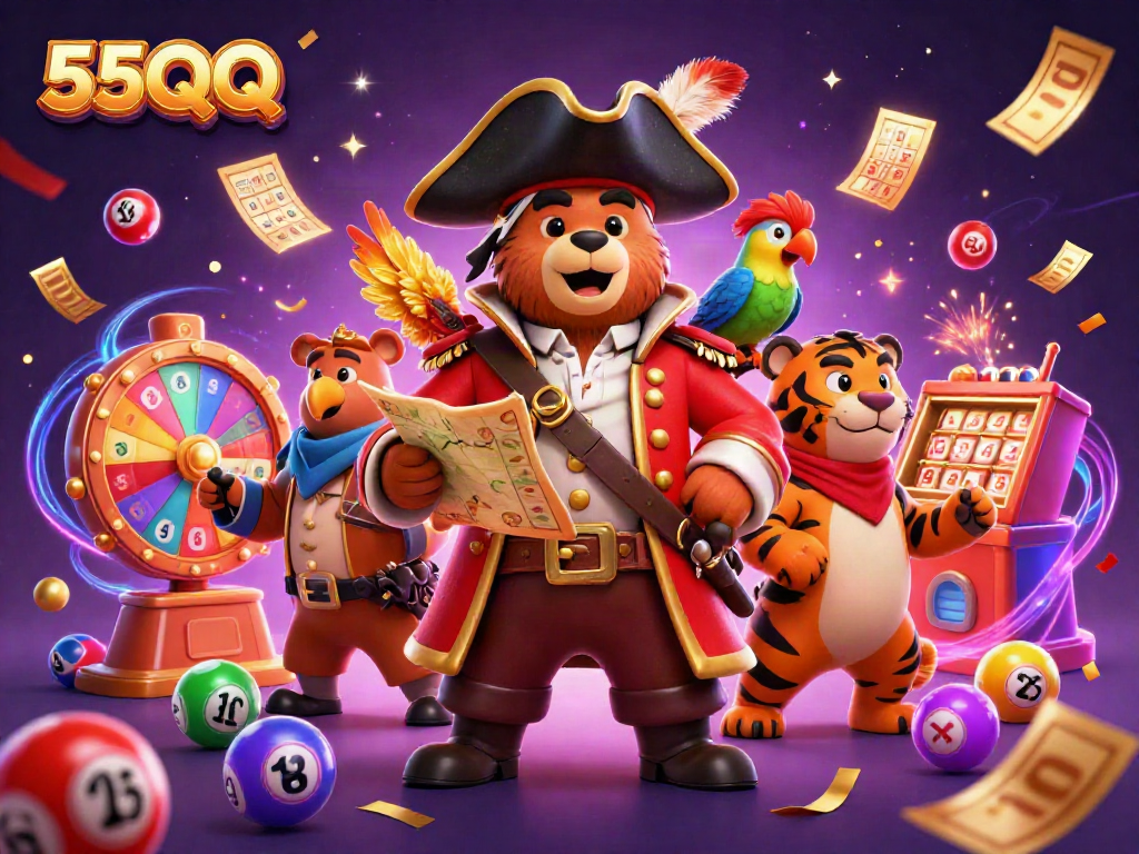 Engage with thrilling 55QQ gaming experiences featuring vibrant lottery and prize elements.