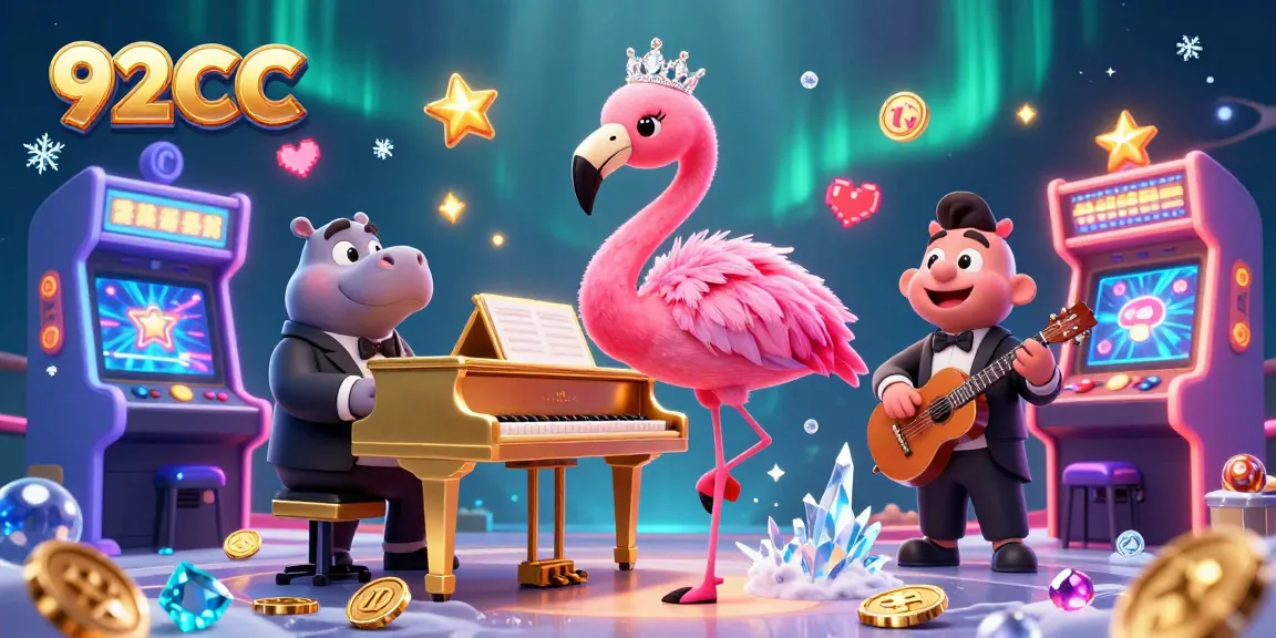 Engage in the thrilling world of 92CC casino with vivid characters and dynamic gaming elements.