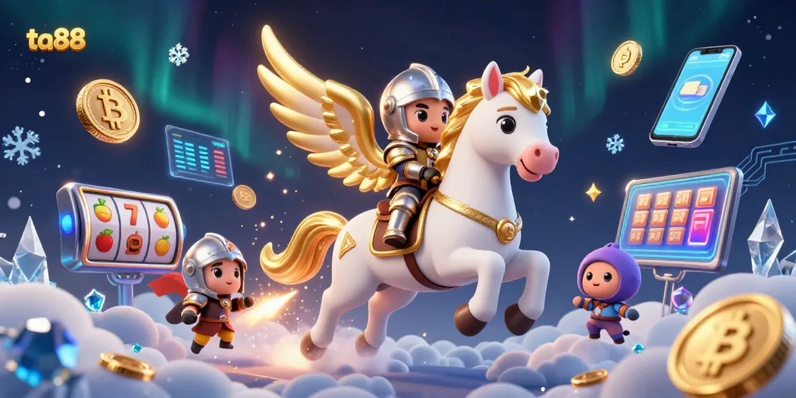 Spin the reels at ta88 with a captivating celestial scene featuring vibrant gaming elements.