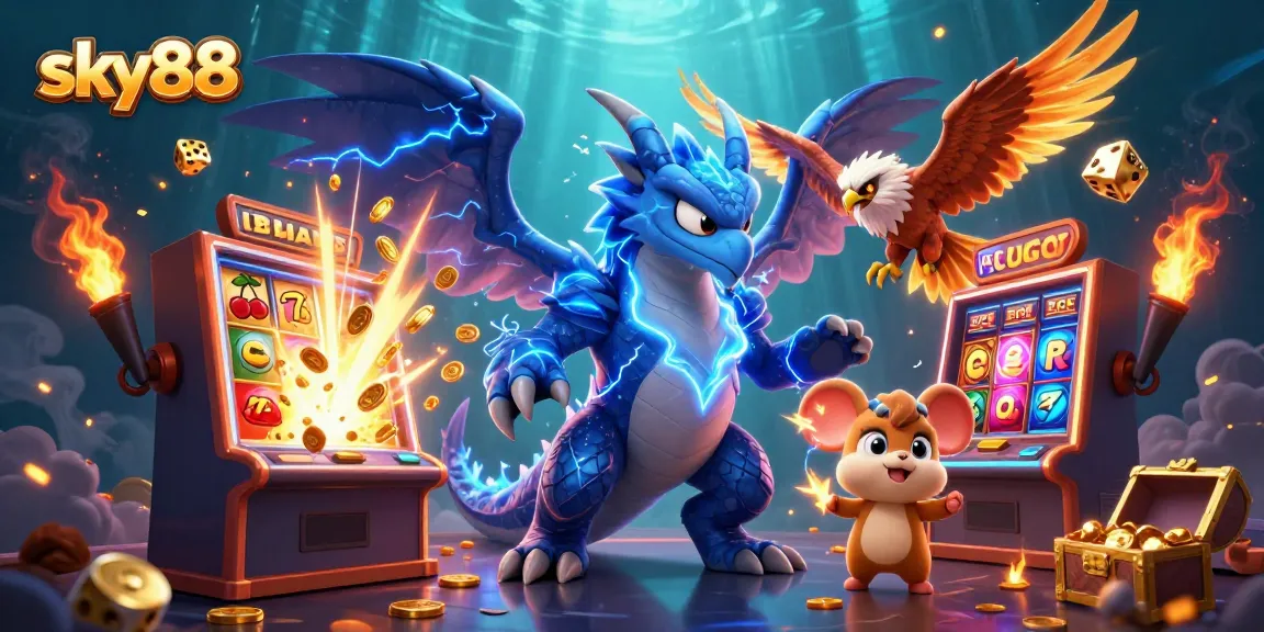 Engage with sky88 as you experience explosive jackpots and dynamic gameplay in a vibrant casino scene.
