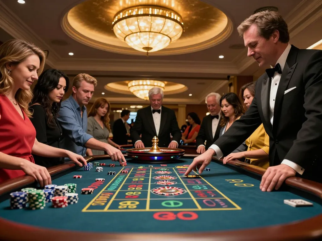 Players enjoying the thrilling experience at the roulette table in 888NEW casino atmosphere.