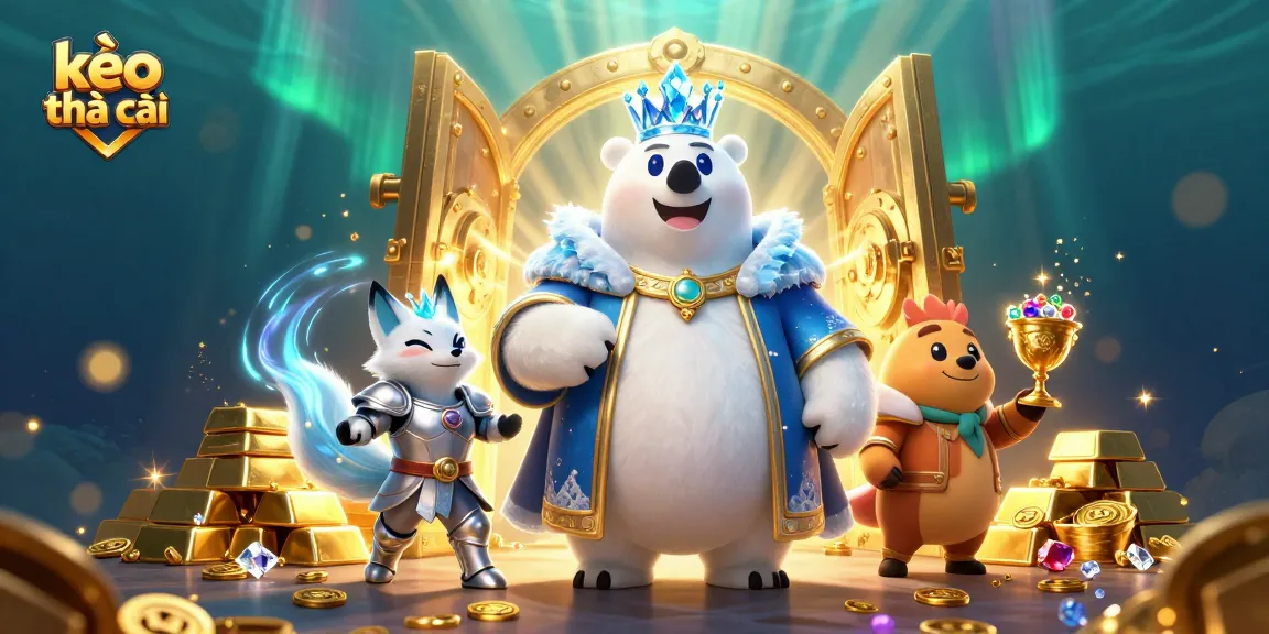 Experience kèo nhà cái with thrilling sports betting action featuring a cartoon ice king and treasures.