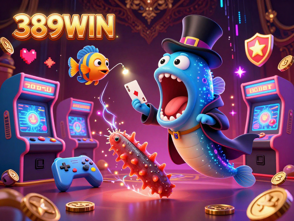 Experience the thrill of 389WIN with a magical deep-sea casino adventure filled with vibrant elements.