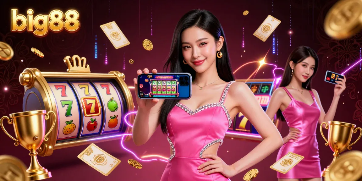 Big88 live dealer gaming excitement captured in an engaging 3D casino illustration.