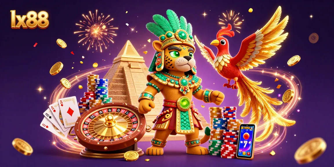 Explore lx88 with vibrant casino action and thrilling games in this animated scene.