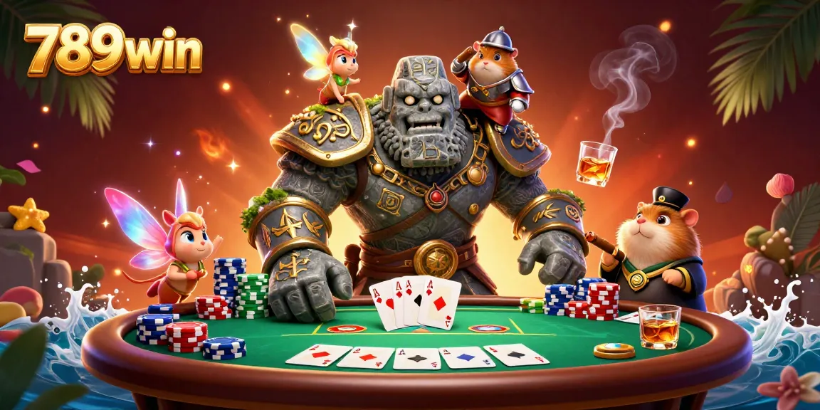 Experience the excitement of 789win with vibrant poker scenes and engaging game elements.
