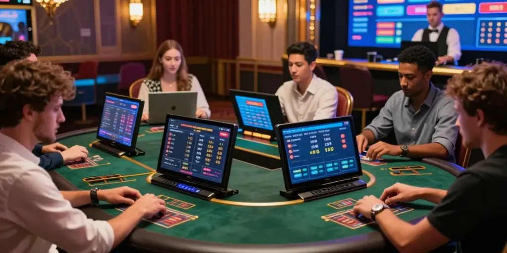 Engaged players on https://ku88v1.com/ enjoying a vibrant online gambling experience with exciting games and dynamic atmosphere.