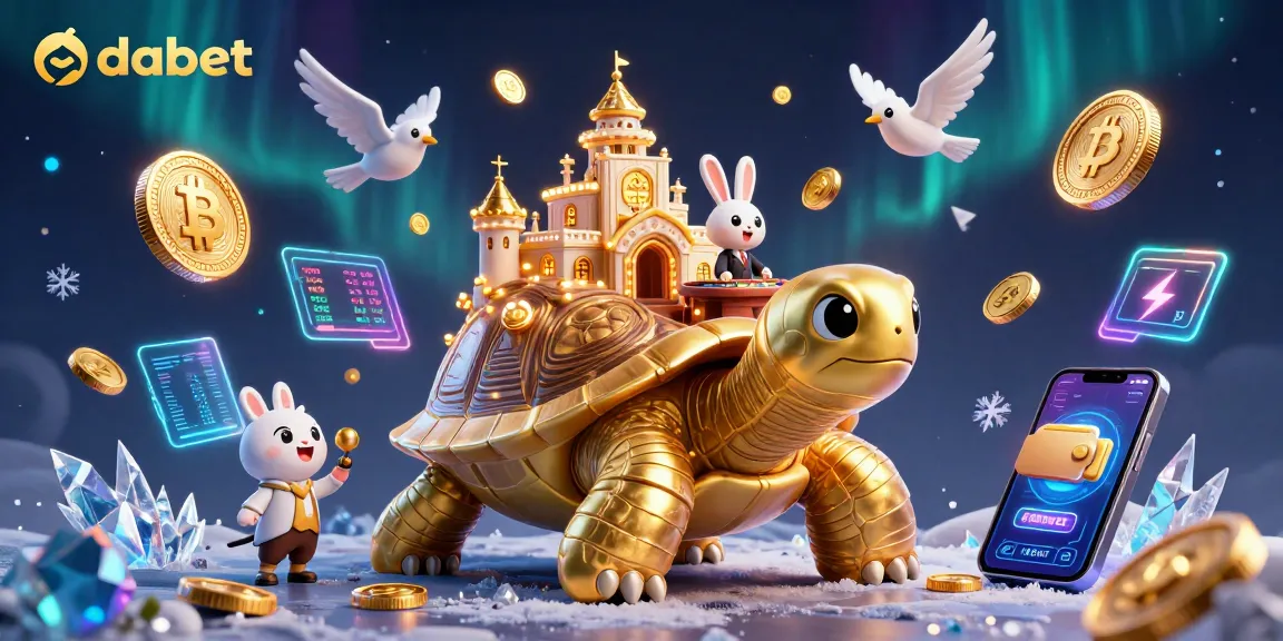 Engage with dabet's thrilling casino games featuring colorful characters and vibrant crypto elements.