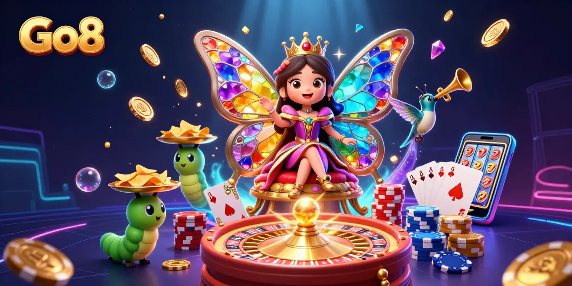 Engage in thrilling gameplay at Go8 with vibrant casino elements and dynamic characters.