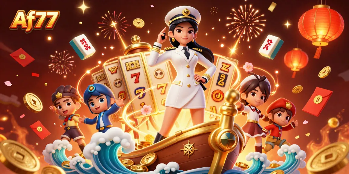 Spin to win with Af77's vibrant casino experience highlighted in a dynamic gaming scene.