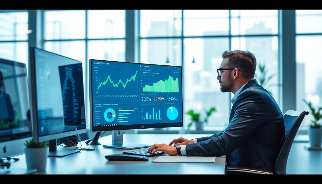 Analyze AI demand forecasting trends with engaging visuals from a modern workspace.