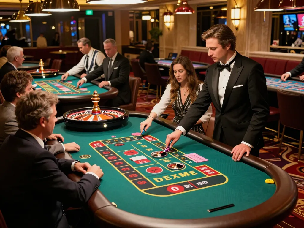 Experience the thrill of betting at DA88's vibrant casino floor with players eagerly placing bets.