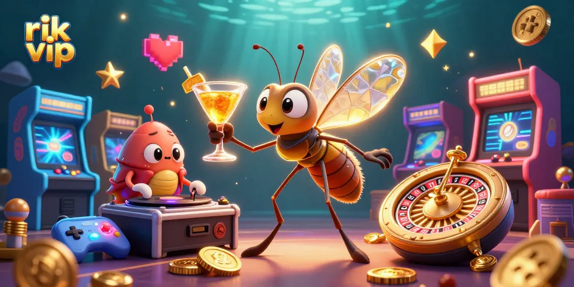 Experience exciting gaming with rik vip while enjoying vibrant casino elements in this dynamic scene.
