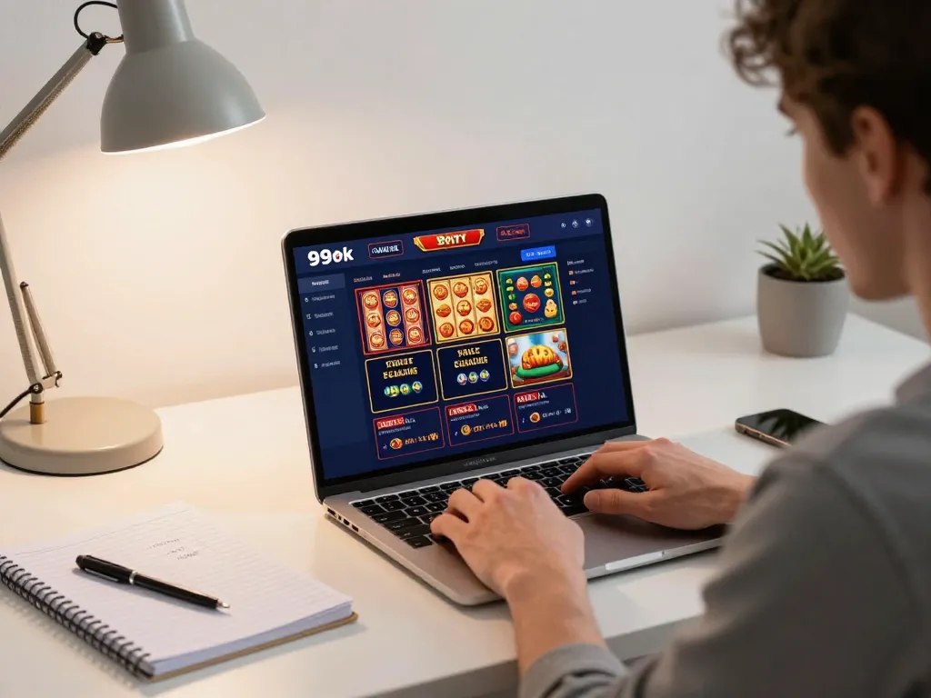 Engaging gameplay session on 99ok's online casino interface, highlighting strategic gambling.