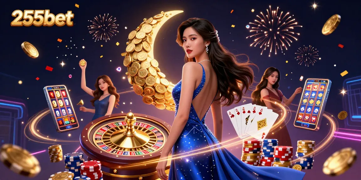 Experimente jogos dinâmicos com a ilustração vibrante do cassino da 255bet, exibindo emocionantes oportunidades de vitória.
