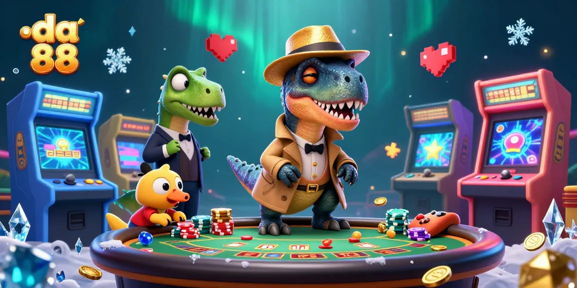 da 88 velociraptor card counter and casino action at a blackjack table amidst game elements