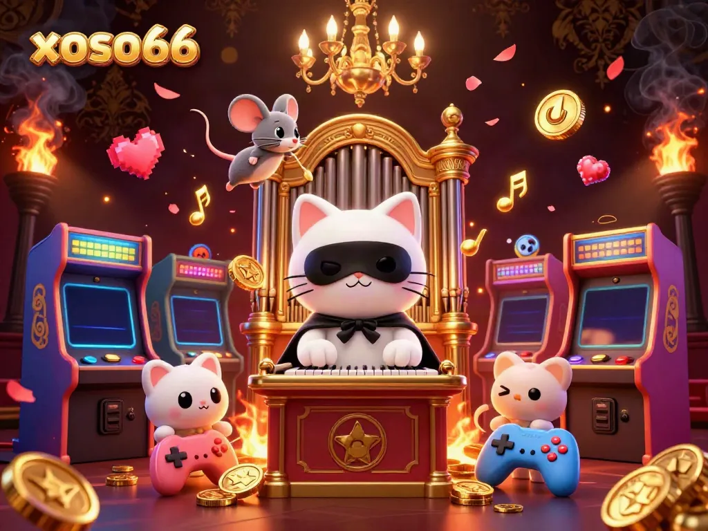 Experience the captivating world of xoso66 in a vibrant casino scene filled with colorful gaming elements.