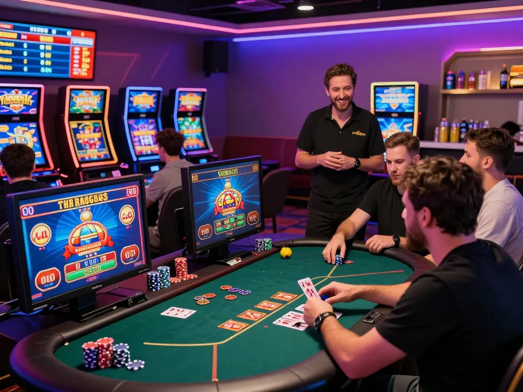 Players enjoying thrilling games at TG88, the top online betting platform for 2026, in a lively digital casino environment.