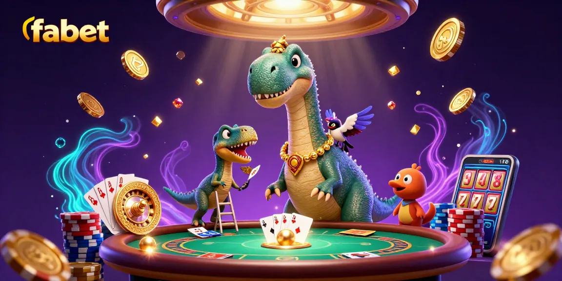 Engage with fabet's thrilling casino scene featuring a towering brontosaurus and clever raptor dealer.