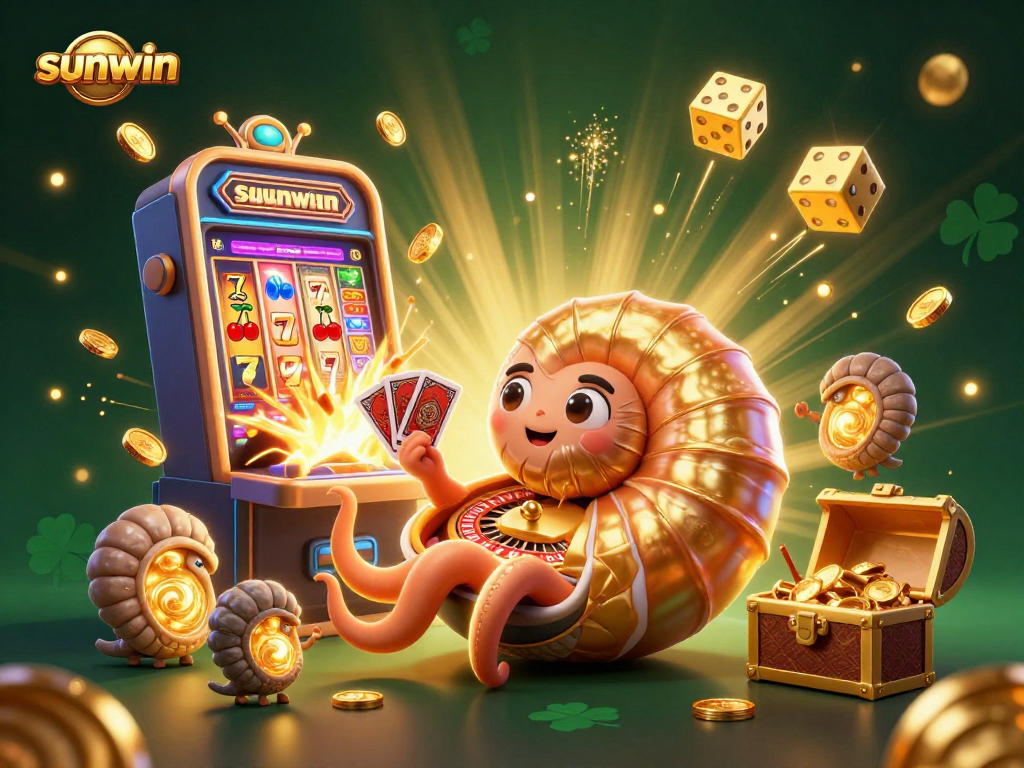 Experience vibrant entertainment with sunwin's jackpot explosion and colorful casino elements in an engaging scene.