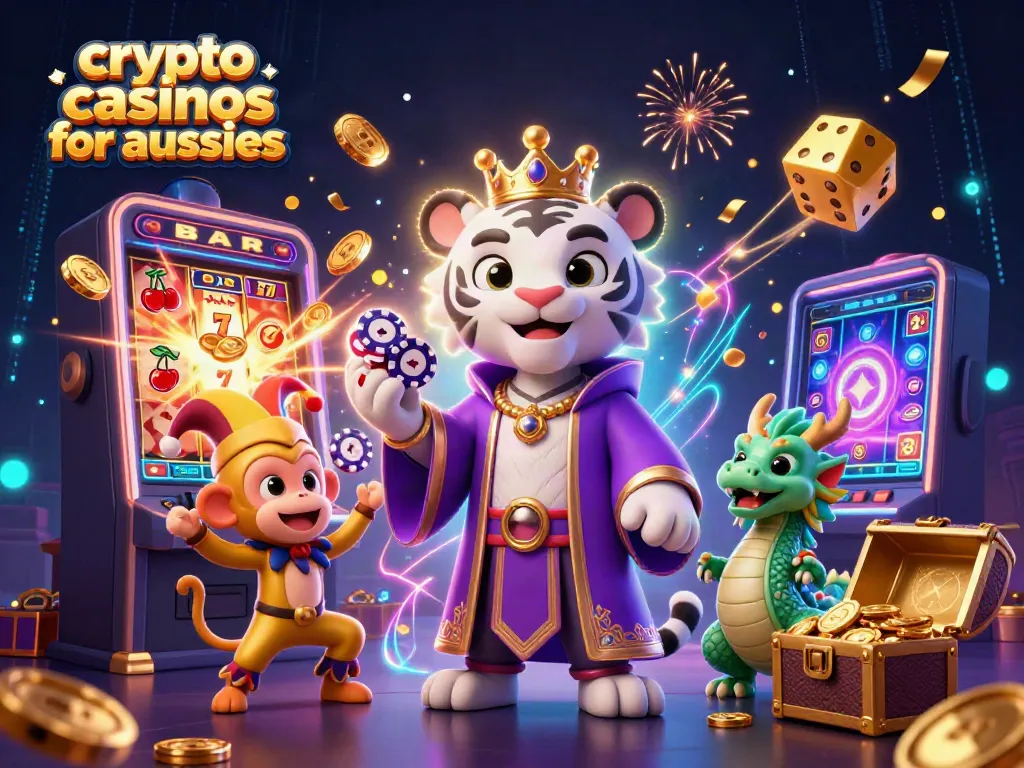 Engage with the excitement of crypto casinos for aussies featuring vibrant characters and dynamic casino elements.