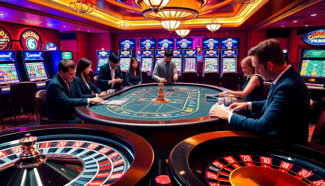 Exciting poker game with Hi88 chips amidst a luxurious casino ambiance.