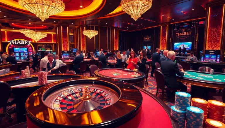 Playing at THABET casino with exciting games and vibrant atmosphere